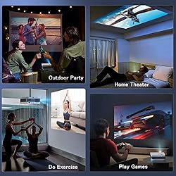 Projector with WiFi and Bluetooth, FUDONI 5G WiFi