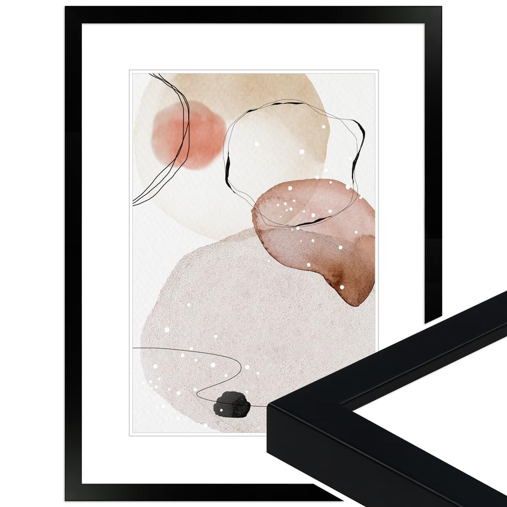 WANDStyle Picture Frame 30 x 40 cm, Black, Modern Wooden Picture Frame, Poster Frame for Hanging, Frame 40 x 30 cm, Photo Frame H950 - Made in Germany