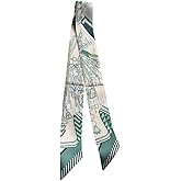 JERLA 100% Mulberry silk Scarf Head Hair Ribbon Handbag Handle wrap Tie Bundle Neckerchief Scarf for women