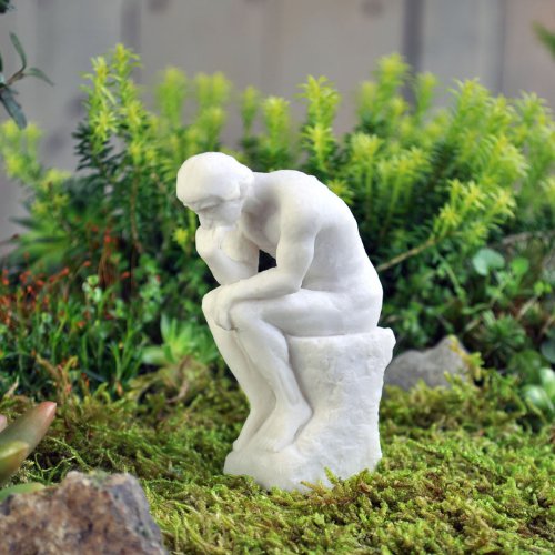 Thinker statue miniature garden fairy accessory 3.25&qu…