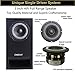 CNSZNAT P300A Passive Bookshelf Speakers, Near Field Monitors – Studio Monitor Speaker – 3″ HiFi Full Range Speakers – Wooden Enclosure (Black, Pair)thumb 2