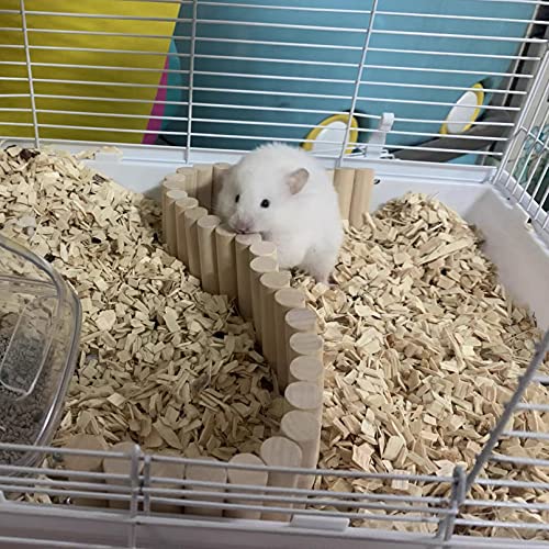 Syrian Hamster Bendy Long Wood Bridges,Dwarf Hamster Bendable Ladder Hideout Toys,Gerbil Chewing
