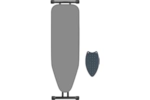 RIZTAIK Ironing Board, Compact and Space Saver,Size 13 x 43, Metal Construction Ironing Boards with Extra Thick Heavy Duty Padded, Stable Structure,Skid Feet, Premium Iron Board,Grey