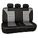 FH Group Car Seat Cover for Back Seat Premium 3D Air Mesh Gray Seat Cover Universal Fit Rear Seat Cover Split Bench Car Seat Protector for Dogs and Kids, Car Interior Accessories for SUV Sedan Van