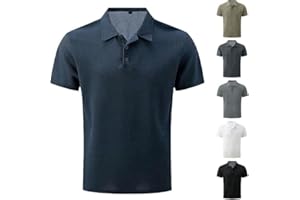 Breeze Polo Shirts for Men Short Sleeve Beer Belly Collared Textured Shirt Stretchy Quick Dry Golf Casual Cool Tops