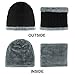 BeanieHat Scarf Set Winter Warm Fleece Lined Skull Cap and Scarf for Men Women