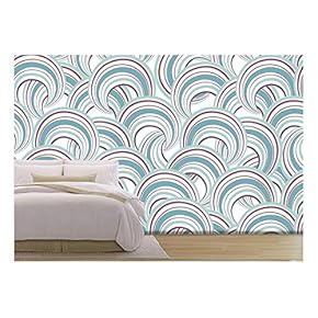 Vector - Abstract Geometric Seamless Pattern. Bubble Ornamental Background - Removable Wall Mural | Self-Adhesive Large Wallpaper - 66x96 inches