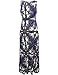 Aphratti Women's Bohemian Sleeveless V Neck Faux Wrap Floral Maxi Dress Navy XL