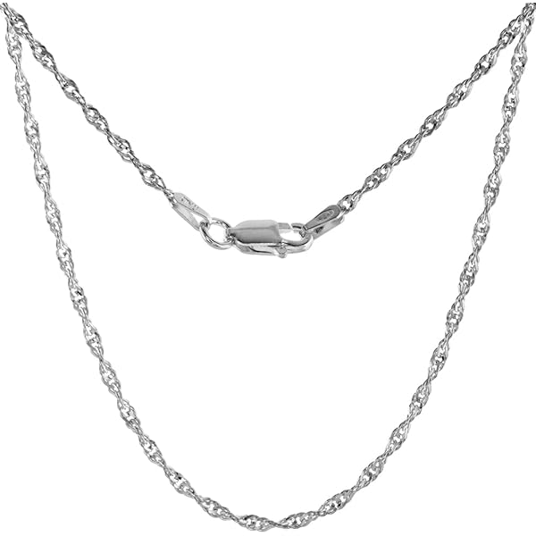 Amazon.com: 925 Sterling Silver 1.1mm Diamond-Cut Rope Chain