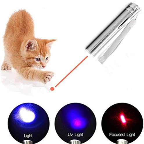 Cats Toys 3 in 1 USB Charging Catch Interactive LED Light Exercise Cats Training tools By DOUUBLE