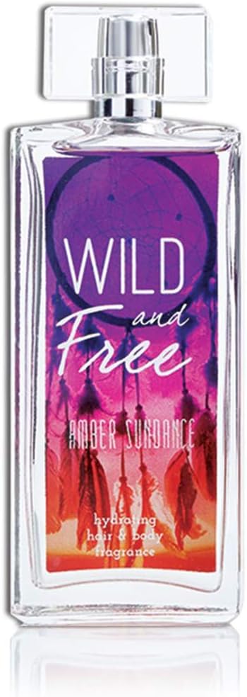 Wild and Free Hydrating Hair & Body Fragrance for Women, Amber Sundance, Fruity & Floral Body Spray, Natural Feminine Scent