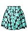 LaSuiveur Womens Alien ET Digital Print Stretchy Flared Pleated Casual Mini Skirt