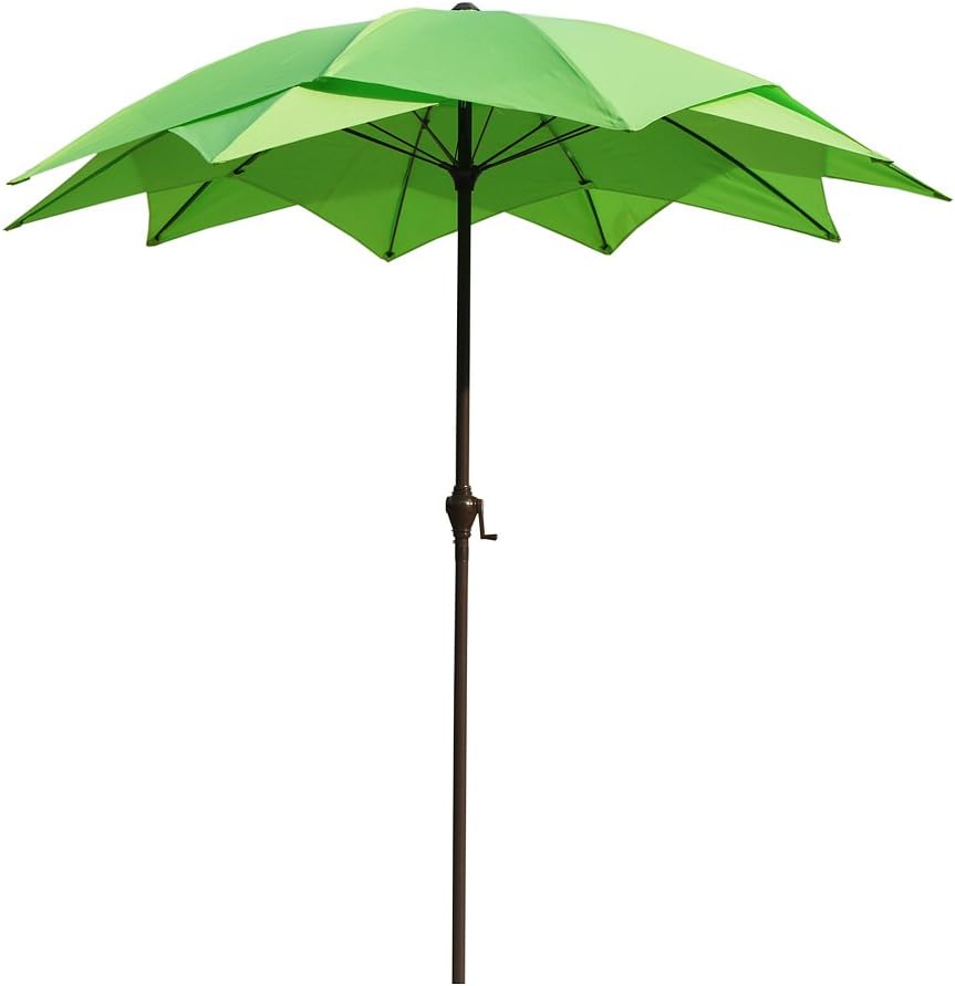 Le Papillon 8 Foot Lotus Patio Umbrella Wind Resistant Apple Green Amazon Ca Patio Lawn Garden