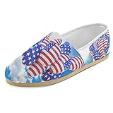 InterestPrint Women's Loafers Classic Casual Canvas Slip On Fashion Shoes Sneakers Flats