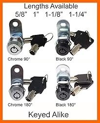 Admiral Locks 5/8” Tubular Cam Lock, Keyed Alike