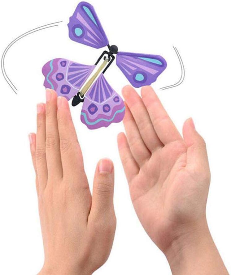 20 Pack Magic Fairy Flying Butterfly Rubber Band Powered Wind up