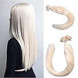 LaaVoo 50g/50s Remy Blonde Nail Tip/U Tip Hair Extensions 20
