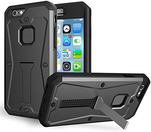 Dramhk iPhone 6/6S Case,Heavy Duty Hybrid Armor Tank Stand Case With Built in Screen Protector for iPhone 6/6S 4.7"