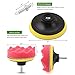 Drill Buffer, Mothers Mag and Aluminum Polish, Car polishing Wax Buffing Polishing Pad Kits-7PCS 4 inch Sponge and Woolen Polishing Pads