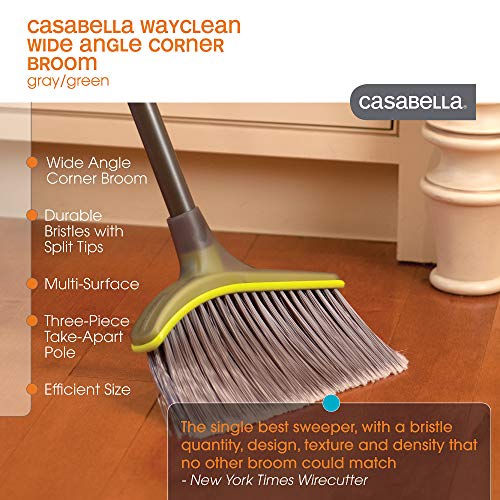 Casabella Wayclean Wide Angle Broom, Gray Pricepulse
