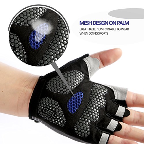 image for EVILTO Cycling Gloves, Half Finger Biking Gloves Fingerless Sports Glo