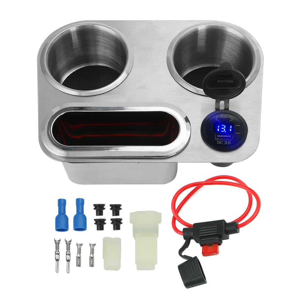 Photo 1 of Console Cup Holder with USB Drink Cup Phone Holder Kit Fits for 1971-1981 Chevrolet Camaro/Pont Firebird - Trans Am - Formula