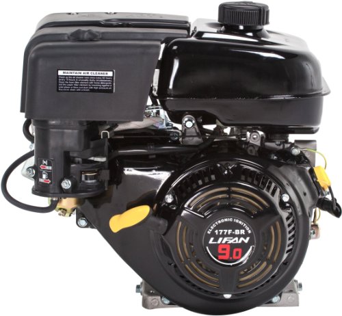 Lifan LF177F-BRQ 9 HP 270cc 4-Stroke OHV Industrial Grade Gas Engine with 2:1 Centrifugal Wet Clutch Reduction, Recoil Start, and Universal Mounting Pattern