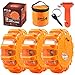 PeakPlus Road Flares Emergency Lights For Vehicles (3 Pack) RV Accessories For Outside, Roadside Emergency Car Kit, Truck Driver Accessories, Safety Beacon Discs with Window Breaker Seat Belt Cutter