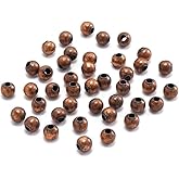 300Pcs/lot 3mm Antique Copper Round Spacer Beads Smooth Ball End Seed Metal Beading and Jewelry Making Findings Accessories Supplie Beads and Bead Assortments (0.12inch)
