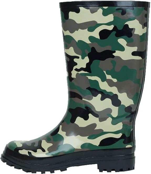 Sunville Men's Camo Rubber Rain Boots Size 12 Rain