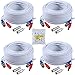 ANNKE (4) 30M/ 100ft All-in-One BNC Video Power Cables, BNC Extension Wire Cord for CCTV Camera DVR Security System (4-Pack, White) primary