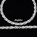 10K White Gold Rope Chain Diamond Cut Chain Pendent Necklace 2 MM, 16