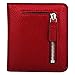 GDTK RFID Blocking Wallet Women's Small Compact Bifold Leather Purse Front Pocket Mini Wallet (Wine Red)