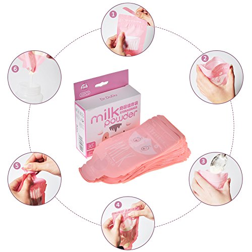 per 30pack Baby Disposable Milk Powder Storage Bag BPA Free Portable Dispenser Formula Pouch for Travelling