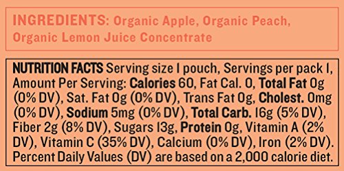 Peter Rabbit Organics Peach and Apple, 4.0-Ounce (Pack of 10)