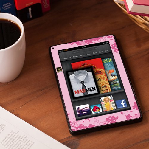 Kindle Fire Skin Kit/Decal - Army Pride Pink (will not fit HD or HDX models)