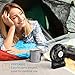 OPOLAR Portable Travel Mini Fan with 3-13 Hours Battery Life for Camping, Personal Battery Operated or USB Powered Handheld Fan, Internal Blue and Side Light, 3 Speeds, Quiet, Rechargeable