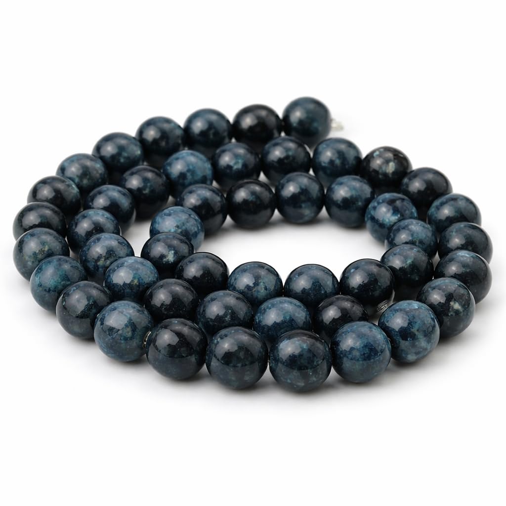 Perlin - Indian Sapphire 10 mm 38 Pieces Round Beads Semi-Precious Stone Craft Beads