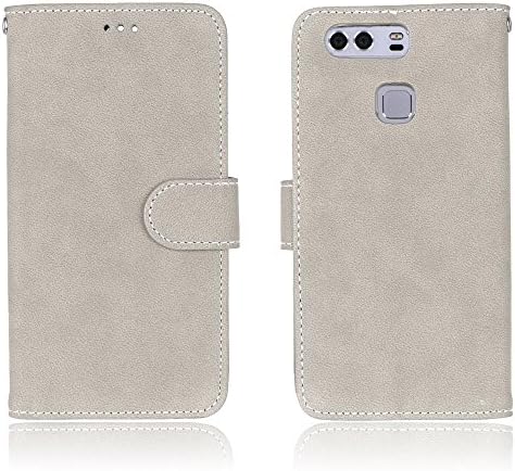 Frosted Solid Color Horizontal Flip Stand Case PU Leather Case Cover with Wallet Card Slots Photo Frames for Huawei P9 Honer 8 ( Color : 6 )