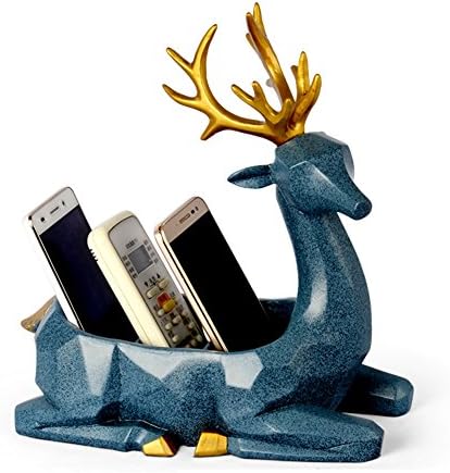 Decor Desk organizer Caddy,Art Accessories Holder 3 carriages Creative Phone Tv remote Dresser Coffee table-B