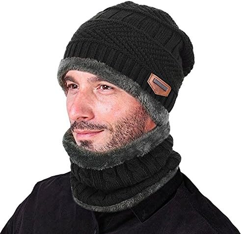 Mens Women Winter Warm Knitting Hats Wool Baggy Slouchy Beanie Hat Skull Cap