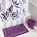 InterDesign Shower Curtain, Leaves, Purple