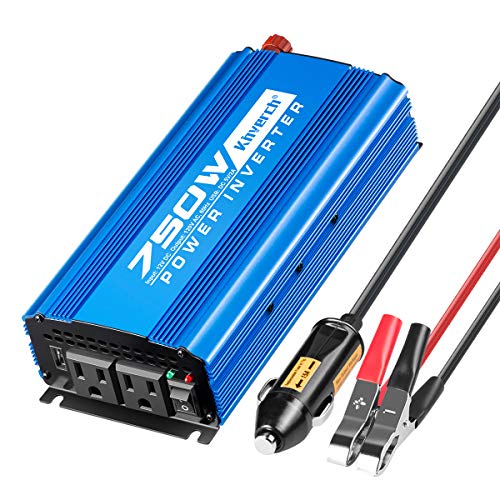 Kinverch 750W Continuous/1500W Peak Power Inverter DC 12V to 110V Car