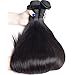 Luduna Brazilian Hair Straight Hair 3 Bundles 8a 100% Unprocessed Human Hair Bundles Remy Hair (8 10 12, Natural Color)