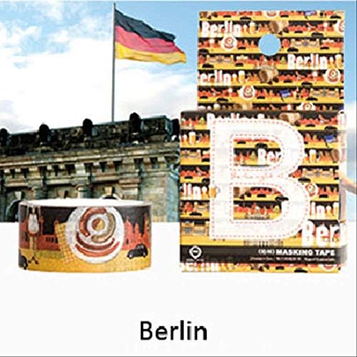 YMKCBB Washi Tape 2Cm*5M City Landscape Washi Tape Diy Decoration Scrapbooking Planner Masking Tape Adhesive Tape Label Sticker Stationery