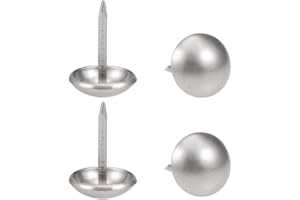TSURPCAO Upholstery Tacks,100pack,Nailhead Decorative Trim, Furniture Tacks for Sofa, Chair, Bed and Other Furniture (Silver)