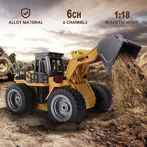 SGILE RC Remote Control Truck Toy, Full Function Alloy Construction Vehicle for Kids, Medium - Thumbnail 3
