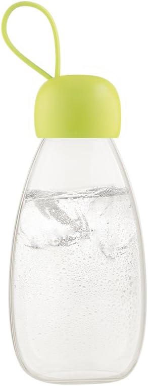 Emoi Kids Water Bottle, 12 oz/360ml Cute Drinking Bottle with Lid and Hand Strap, BPA Free Leak Proof Reusable , for School Gym Outdoor Camping -Green