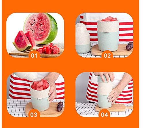 1PC Handheld Bottle Fruit Squeezer - Hand Juicer Citrus Orange Squeezer Manual Lid Rotation Press Reamer for Lemon Lime Grapefruit with Strainer and Container MZ
