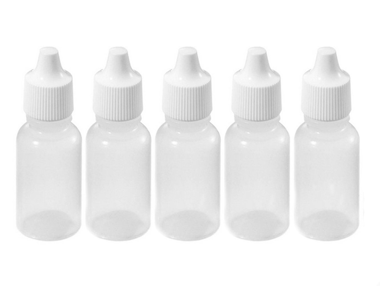Ericotry 50 Pcs Empty Plastic Squeezable Dropper Bottles Dropping Bottles Eye Liquid Eye Liquid Dropper Vials Plug Can Removable the Lip Can Be Screwed On (5ml)
